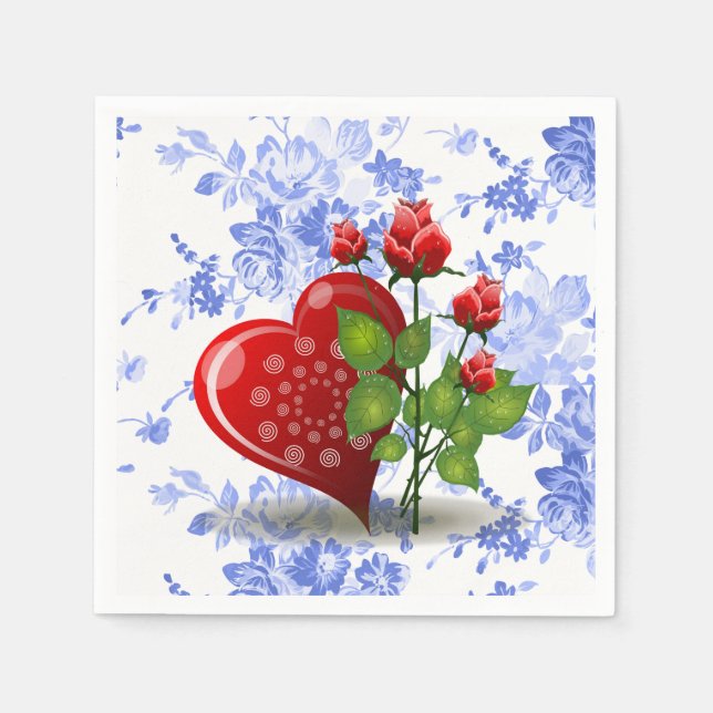 Valentine's Day Paper Napkins (Front)