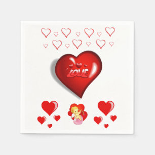 Valentine's Day Paper Napkins
