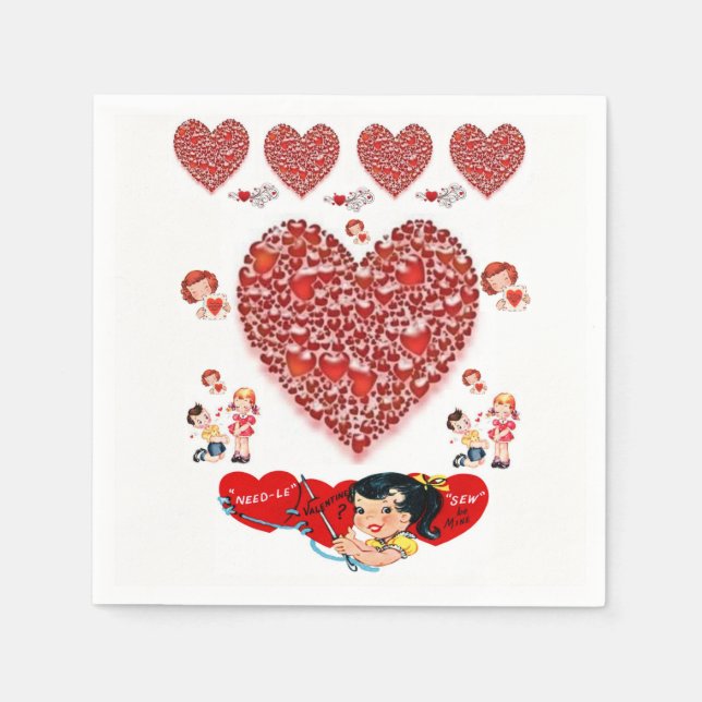 Valentine's Day Paper Napkins (Front)