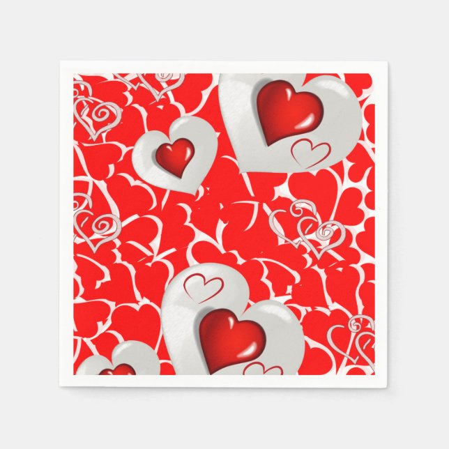 Valentine's Day Paper Napkins (Front)