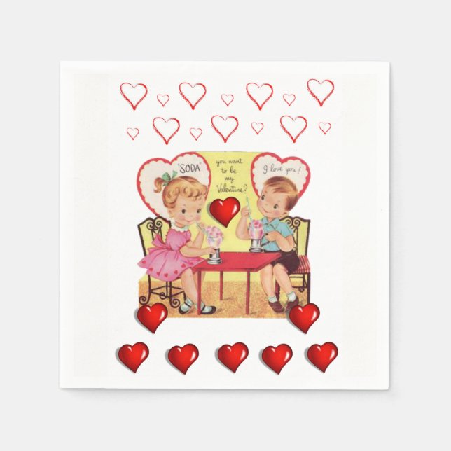 Valentine's Day Paper Napkins (Front)