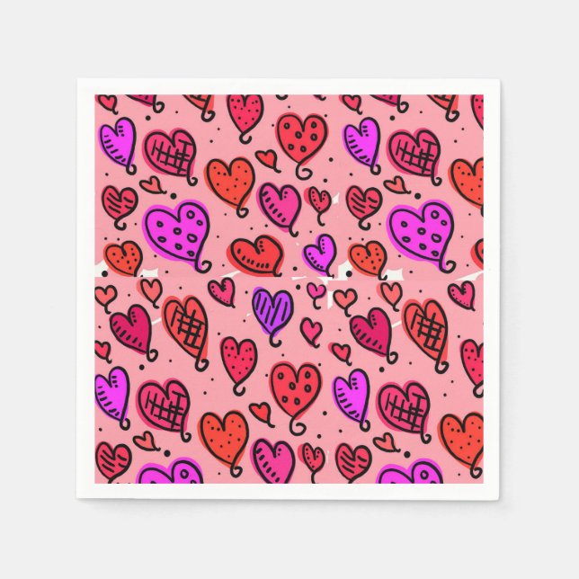Valentine's Day Paper Napkins (Front)