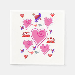 Valentine's Day Paper Napkins