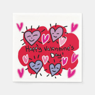 Valentine's Day Paper Napkins