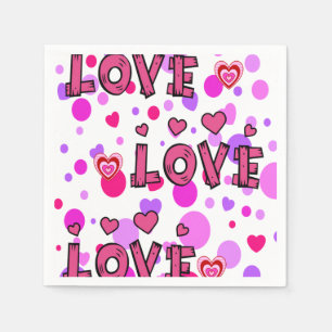 Valentine's Day Paper Napkins, Love Napkin