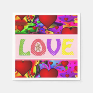 Valentine's Day Paper Napkins, Love Napkin