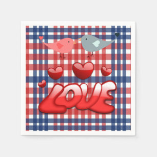 Valentine's Day Paper Napkins, Love Napkin