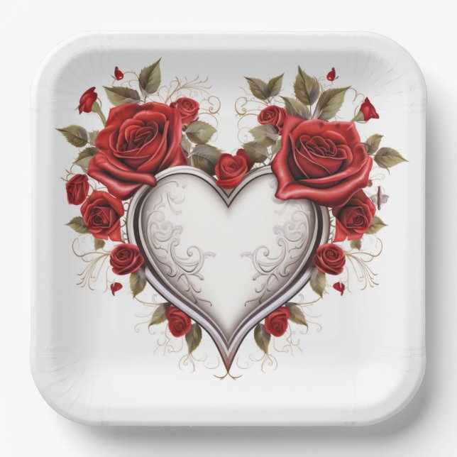 Valentine's Day Paper Plates Series 1-4 (Front)