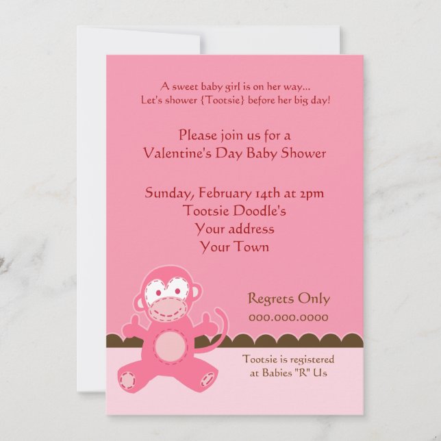 Valentines Day Party Baby Shower Invitation (Front)