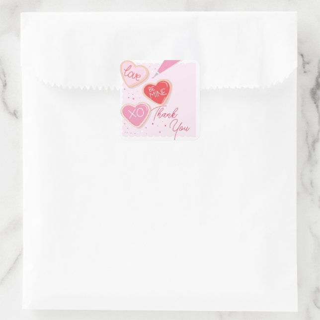 Valentine's Day Party Birthday Thank You Stickers (Bag)