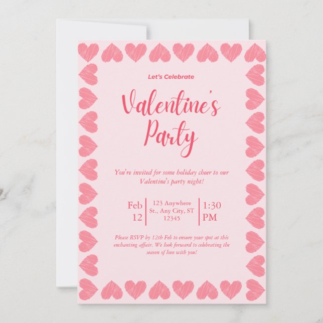 Valentine's Day Party Card (Front)