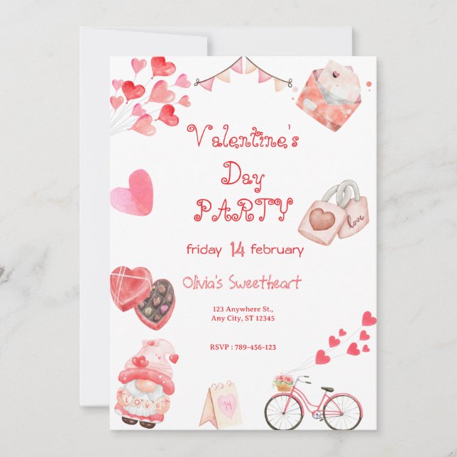 Valentines Day Party  Invitation (Front)