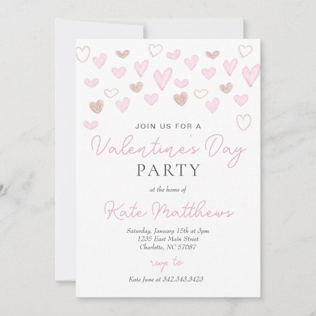 Valentines Day Party Invitation (Front)