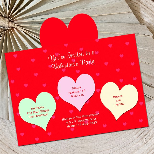 Valentines Day Party Invitation Red Valentine (Creator Uploaded)