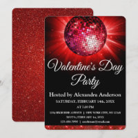 Valentine's Day Party Red Disco Ball
