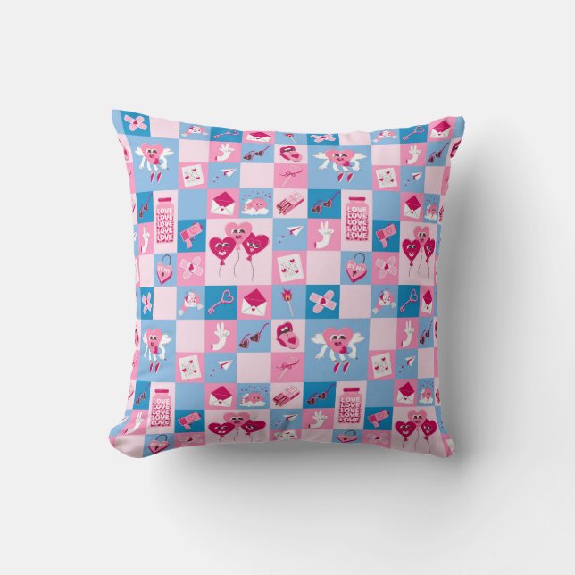 Valentines Day pattern Cushion (Front)