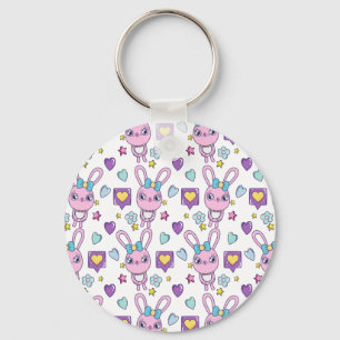 Valentine's day pattern key ring