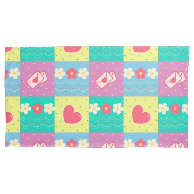 Valentines Day pattern Pillowcase (Front)