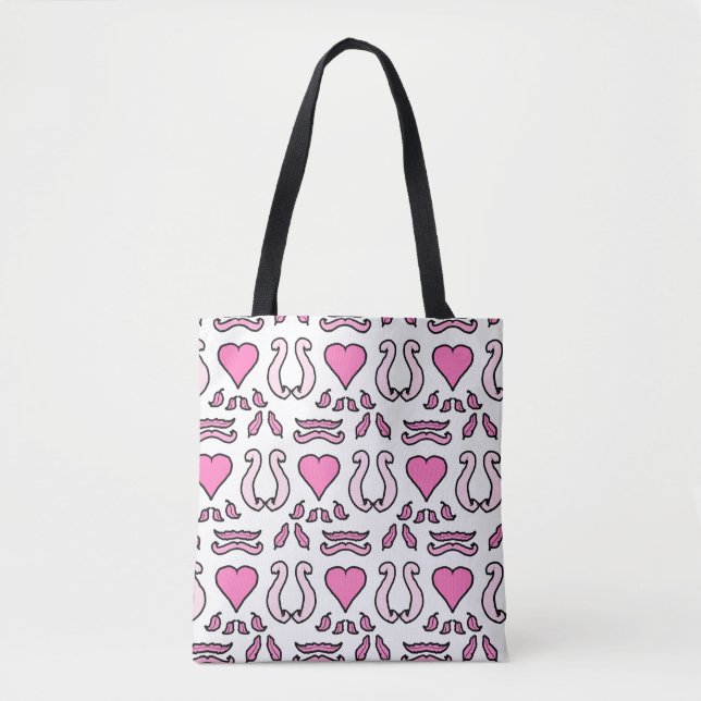Valentine's Day Pattern Tote Bag (Front)