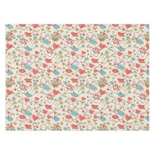 Valentine's Day Pattern with Cupid Tablecloth