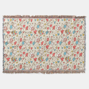 Valentine's Day Pattern with Cupid Throw Blanket