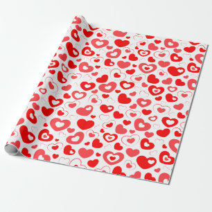 valentine's day pattern wrapping paper