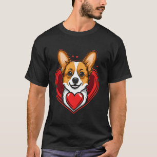 Valentine's Day Pembroke Welsh Corgi Dog T-Shirt