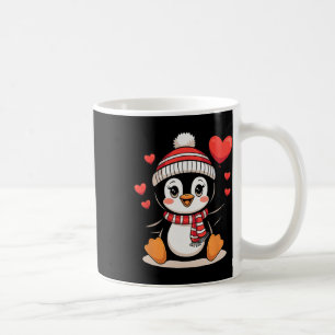 Valentine's Day Penguin Heart Balloon Cute Coffee Mug