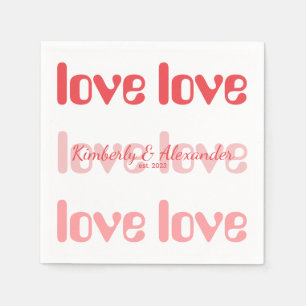 Valentine's Day Personalised Couple Napkin
