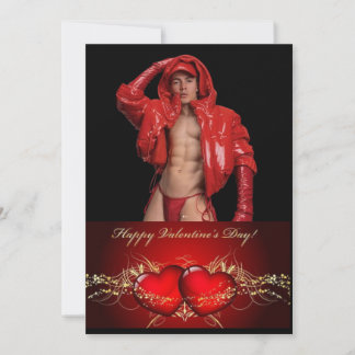 Valentine's Day Personalised Sexy Latex Stud Holiday Card