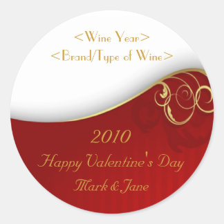 Valentine's Day Personalised Wine Label