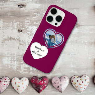Valentine's Day Personalized Photo & Names iPhone 16 Pro Case
