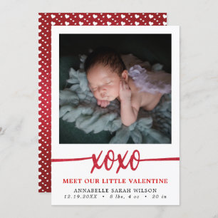 Valentine's Day Photo Birth  Announcement