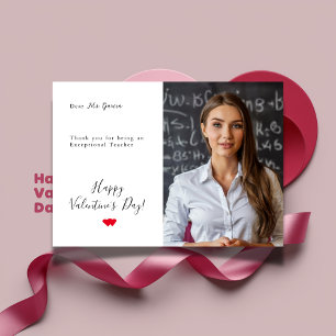 Valentine's Day Photo Card For Exceptional Teacher