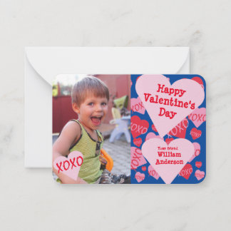 Valentines Day Photo Classroom XOXO Sweethearts Card