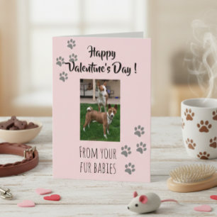 Valentine's Day Photo Dog Cat Pet Fur Babies Card