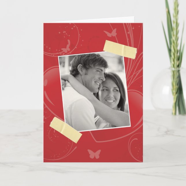 Valentine's Day Photo Folded Card (Front)