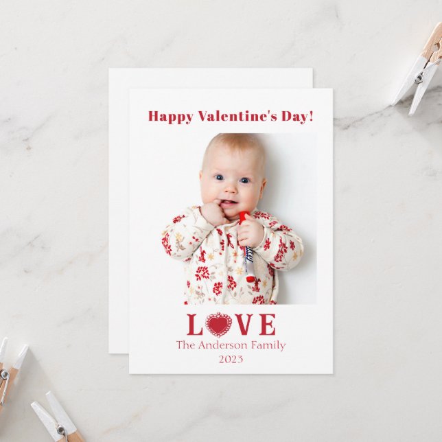 Valentine's Day Photo Heart Love (Front/Back In Situ)