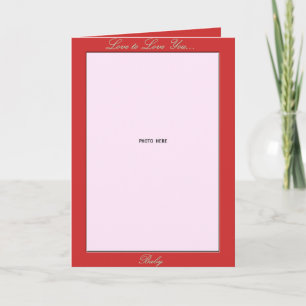 Valentine's Day Photo Holder Holiday Card