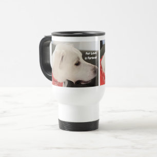 Valentine's Day Photo of Cute Dog Profile Fur Love Travel Mug