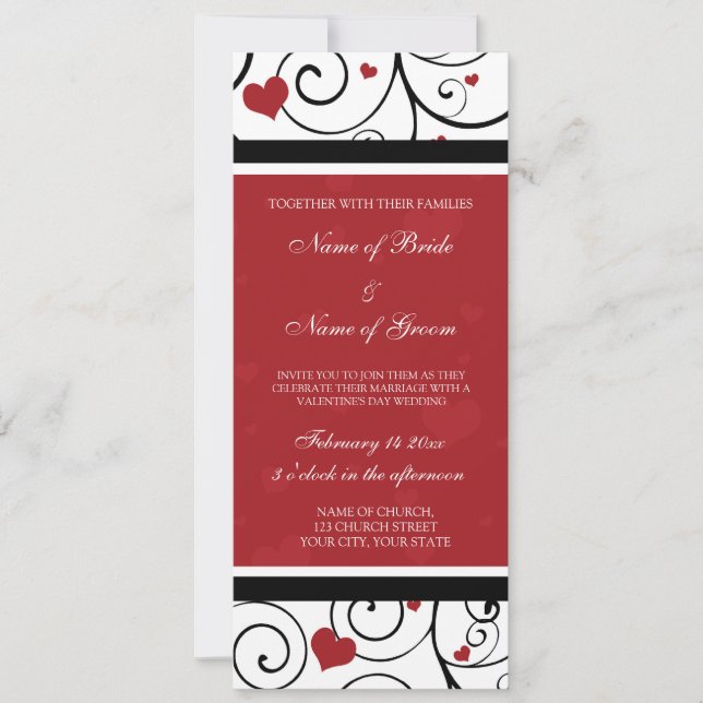 Valentine's Day Photo Wedding Invitation Cards (Front)