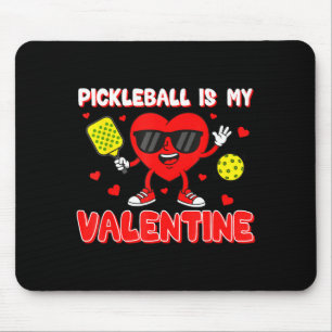 Valentines day pickleball is valentine heart lover mouse mat