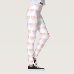 Valentine's Day Pink HEART Women's Leggings