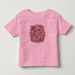 Valentine's Day Pink Red Roses Hearts Doodles  Toddler T-Shirt