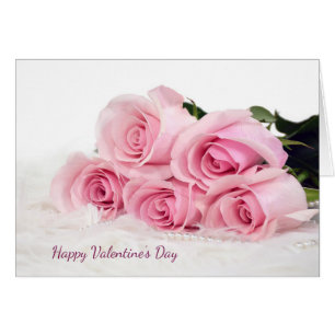 Valentine's Day Pink Roses on Fur