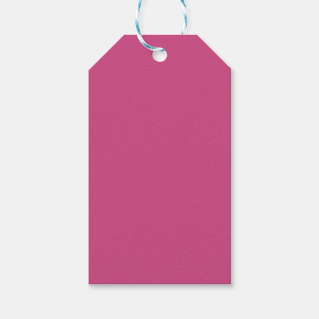 "Valentine's Day Pink" Solid Pink Gift Tag (Front)