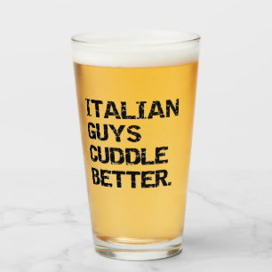 Valentine's Day Pint italian guys Beer Glass