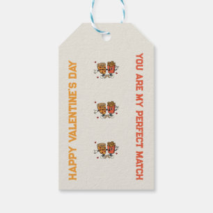 Valentine's Day "Pizza and Fried Potatoes Match" Gift Tags