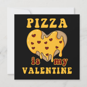 Valentines Day Pizza Love Heart Relationship Food Invitation