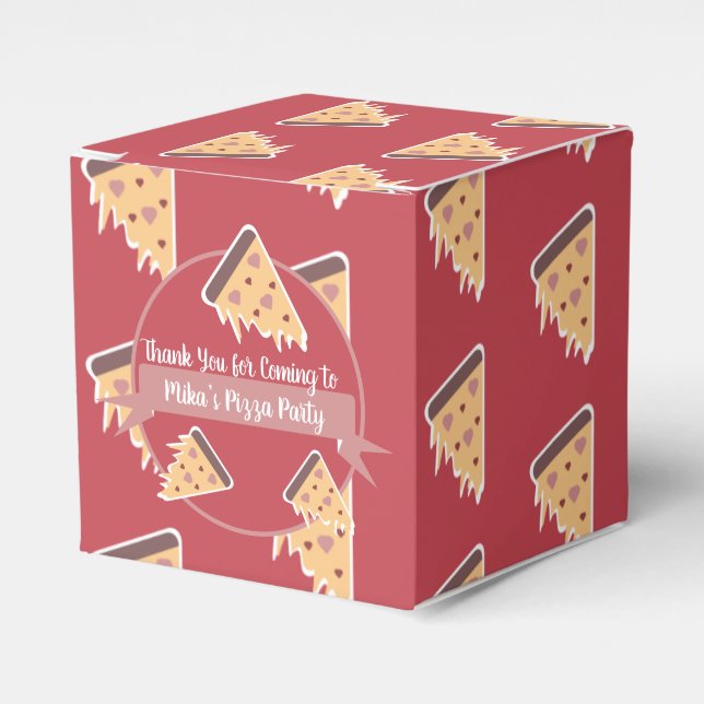 Valentines Day Pizza Party Kids Party  Favour Box (Front Side)